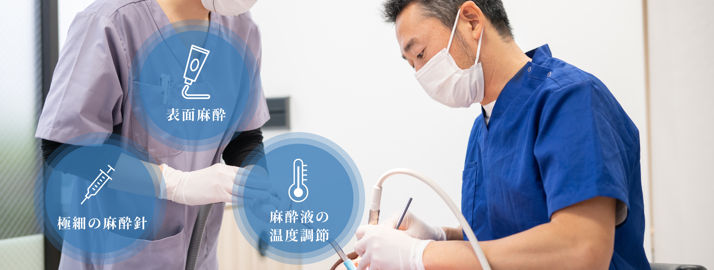 痛みに配慮した、やさしい虫歯治療