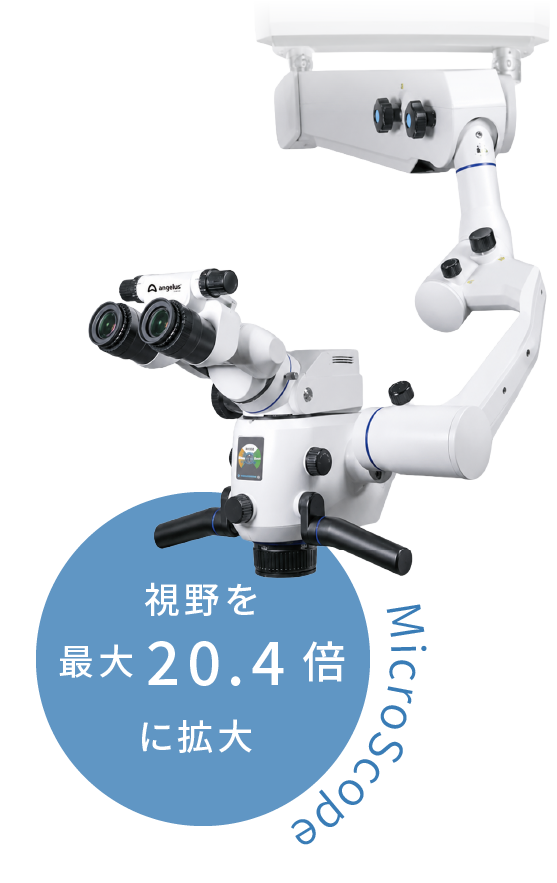 歯科用ルーペで拡大
